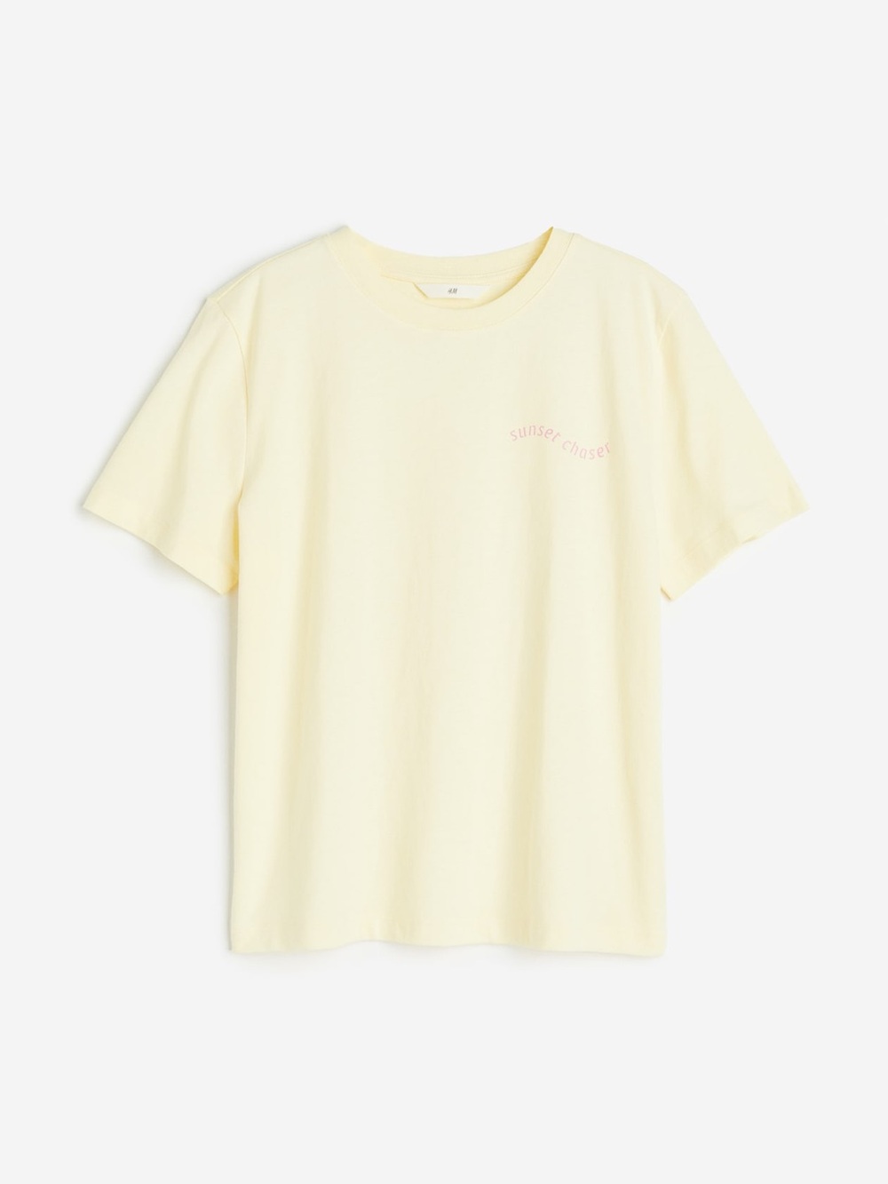 H&M Sunset Chaser Pastel Yellow Graphic Tee Size XXL